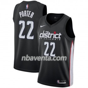 Camiseta Hombre Washington Wizards Otto Porter  22 2018-19 Nike City Edition Negro Swingman